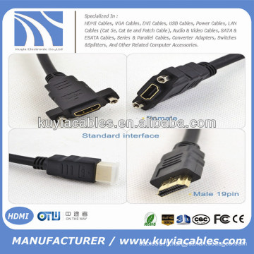 Câble d&#39;extension HDMI de bonne qualité Mâle à femelle avec oreille